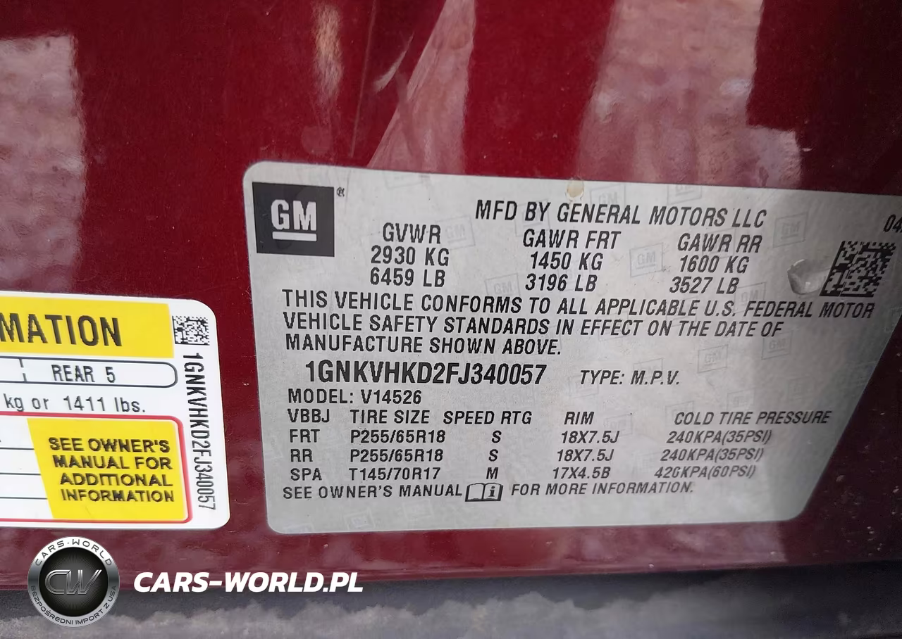 2015 Chevrolet Traverse 2Lt VIN:1GNKVHKD2FJ340057 - 9