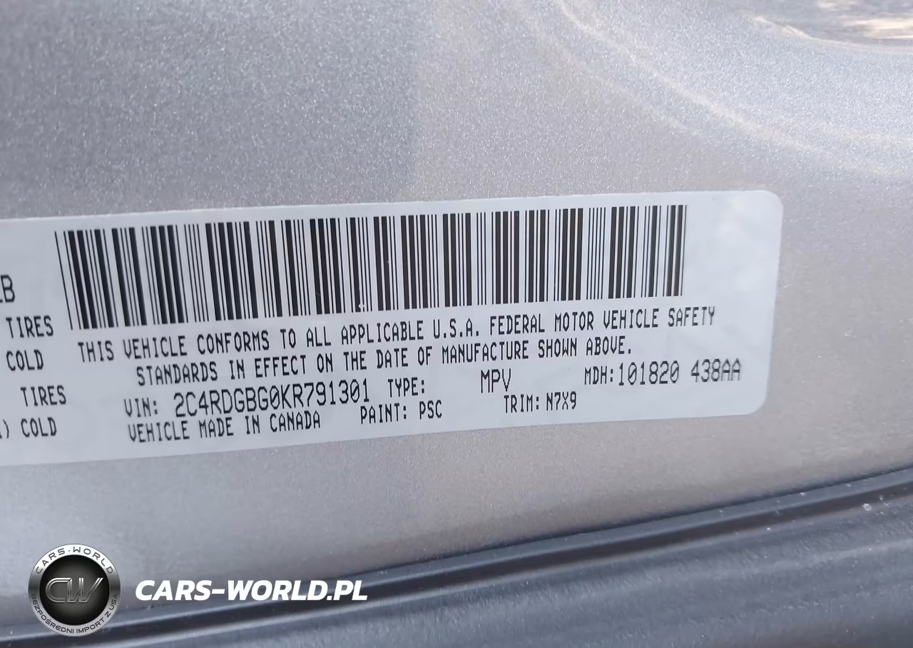 2019 Dodge Grand Caravan Se Plus VIN:2C4RDGBG0KR791301 - 9