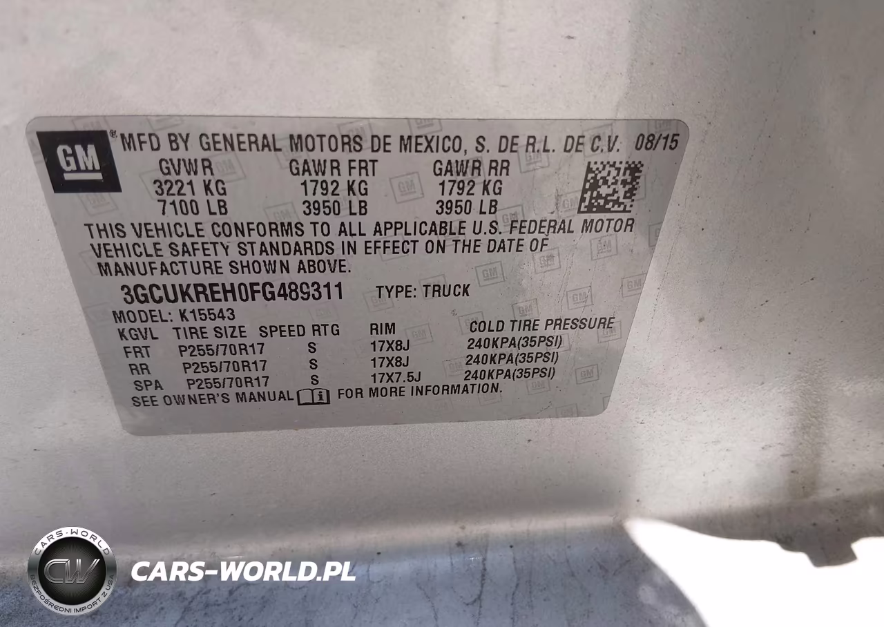 2015 Chevrolet Silverado 1500 1Lt VIN:3GCUKREH0FG489311 - 9