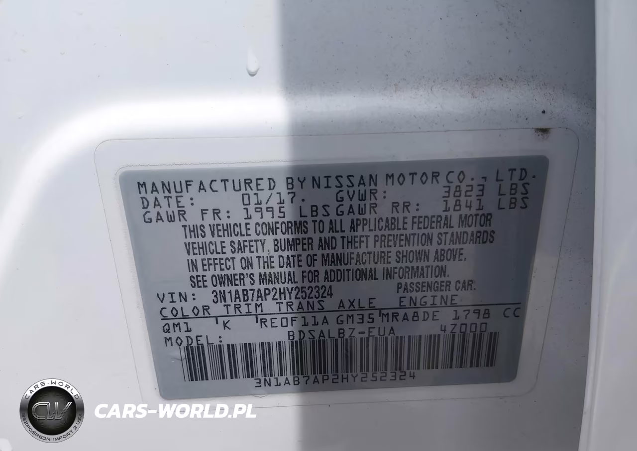 2017 Nissan Sentra S VIN:3N1AB7AP2HY252324 - 9