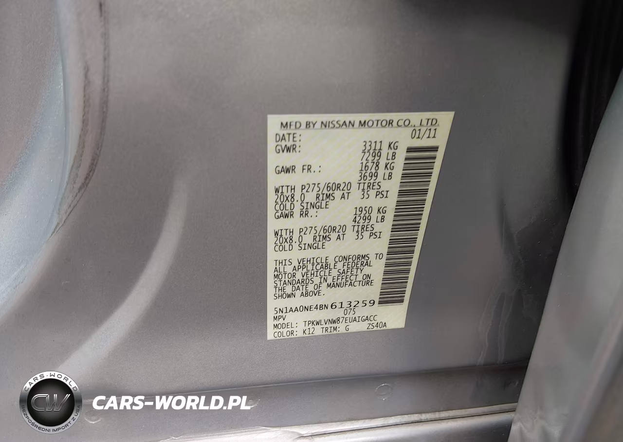 2011 Nissan Armada Platinum VIN:5N1AA0NE4BN613259 - 9