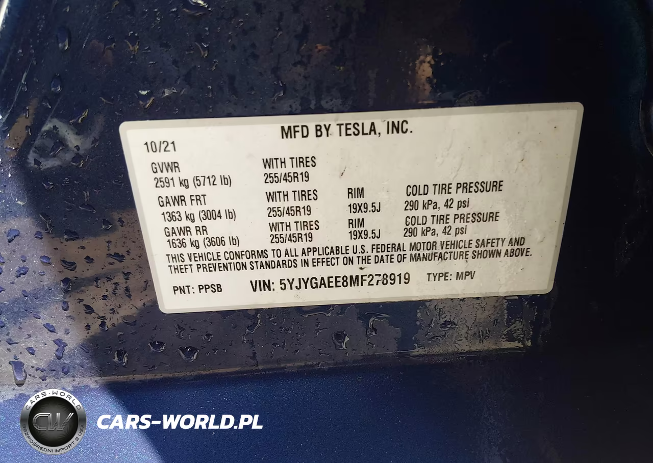 2021 Tesla Model Y Long Range Dual Motor All-Wheel Drive VIN:5YJYGAEE8MF278919 - 9