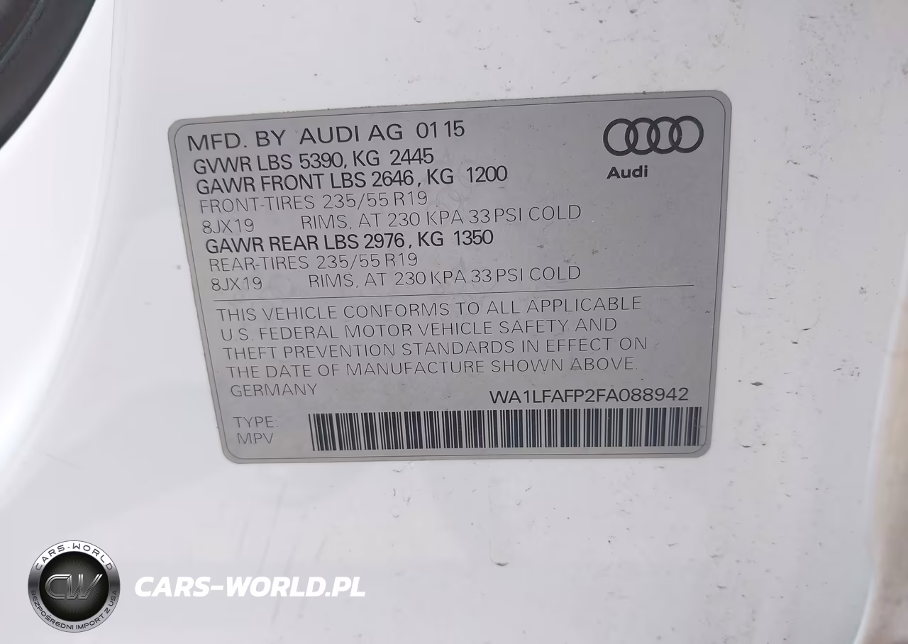 2015 Audi Q5 2.0T Premium VIN:WA1LFAFP2FA088942 - 9