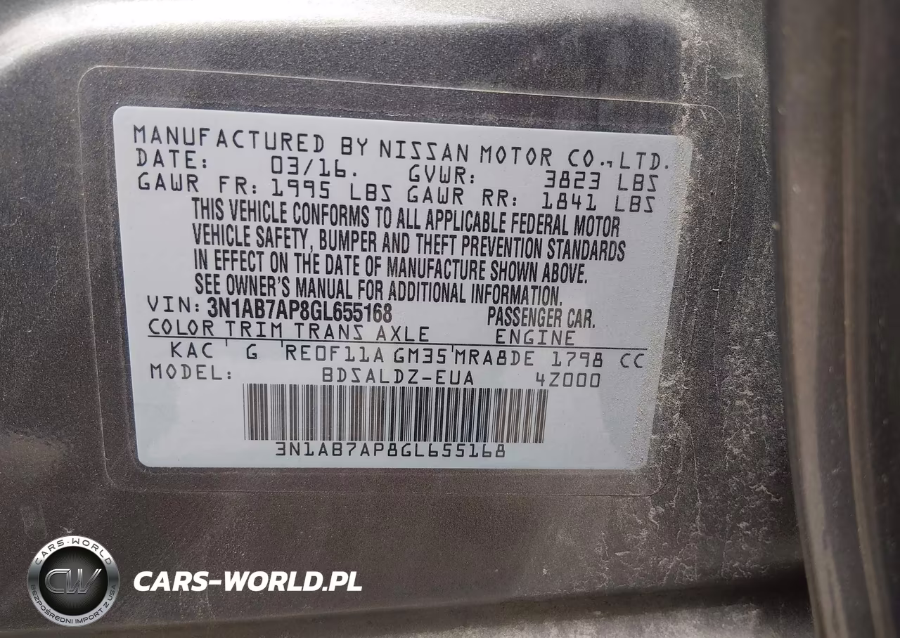 2016 Nissan Sentra Sv VIN:3N1AB7AP8GL655168 - 9