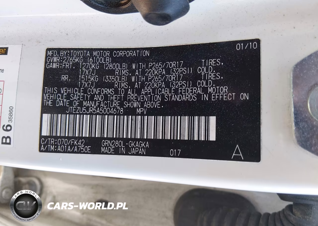 2010 Toyota 4Runner Sr5 V6 VIN:JTEZU5JR5A5004678 - 9