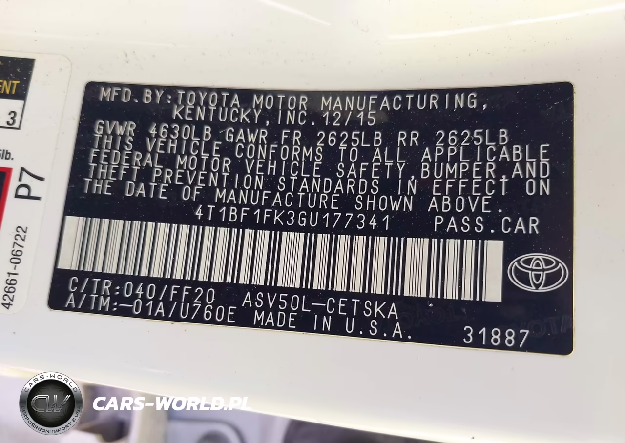 2016 Toyota Camry Se VIN:4T1BF1FK3GU177341 - 9