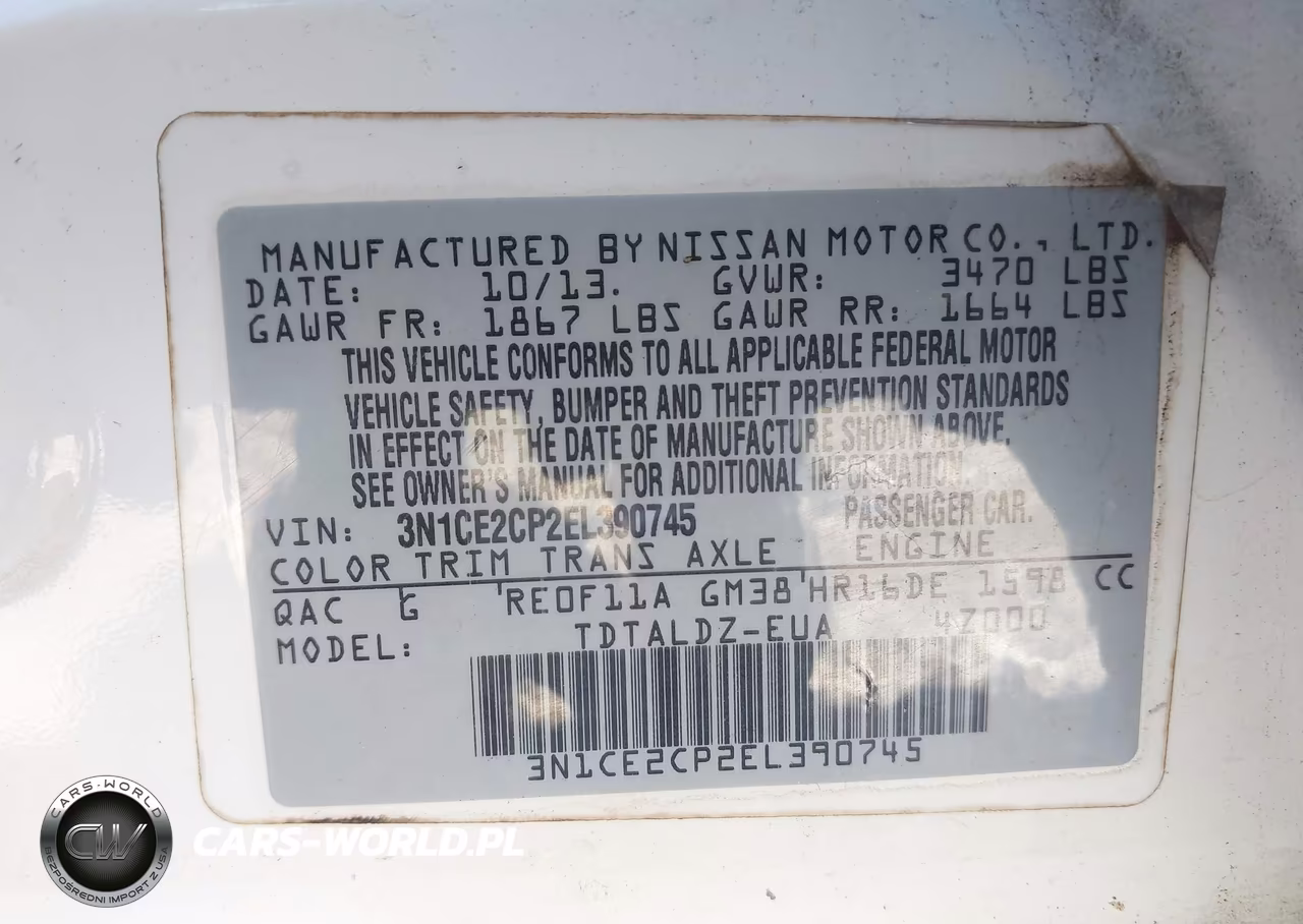 2014 Nissan Versa Note Sv VIN:3N1CE2CP2EL390745 - 9
