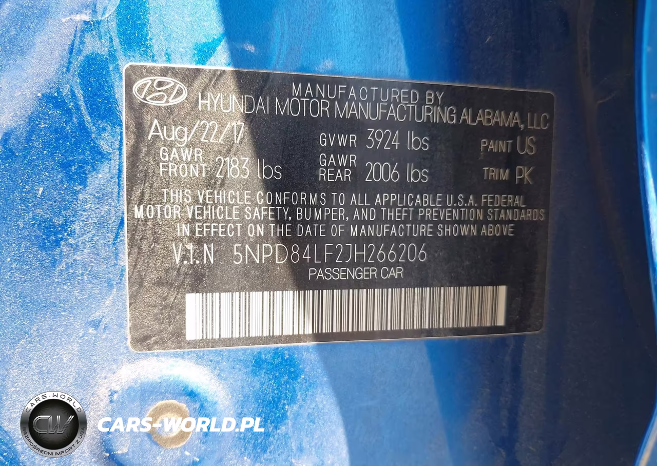 2018 Hyundai Elantra Sel VIN:5NPD84LF2JH266206 - 9