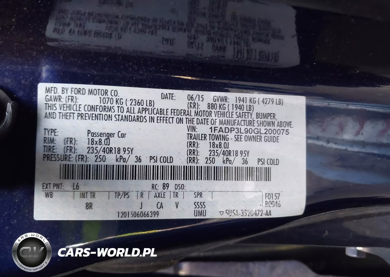 2016 Ford Focus St VIN:1FADP3L90GL200075 - 9
