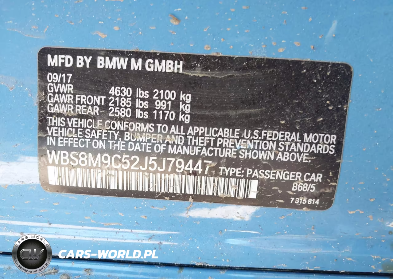 2018 BMW M3 Cs VIN:WBS8M9C52J5J79447 - 9