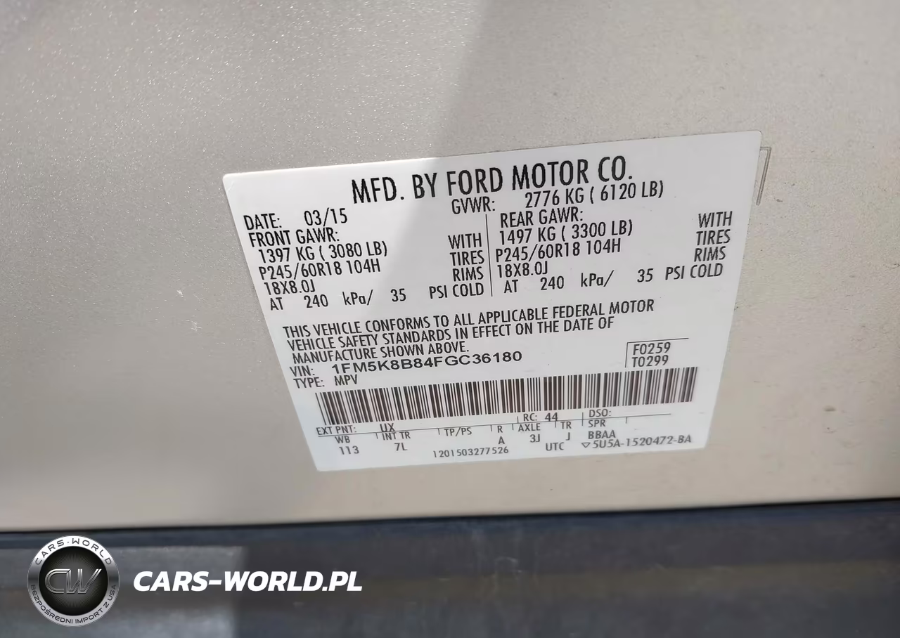 2015 Ford Explorer VIN:1FM5K8B84FGC36180 - 9
