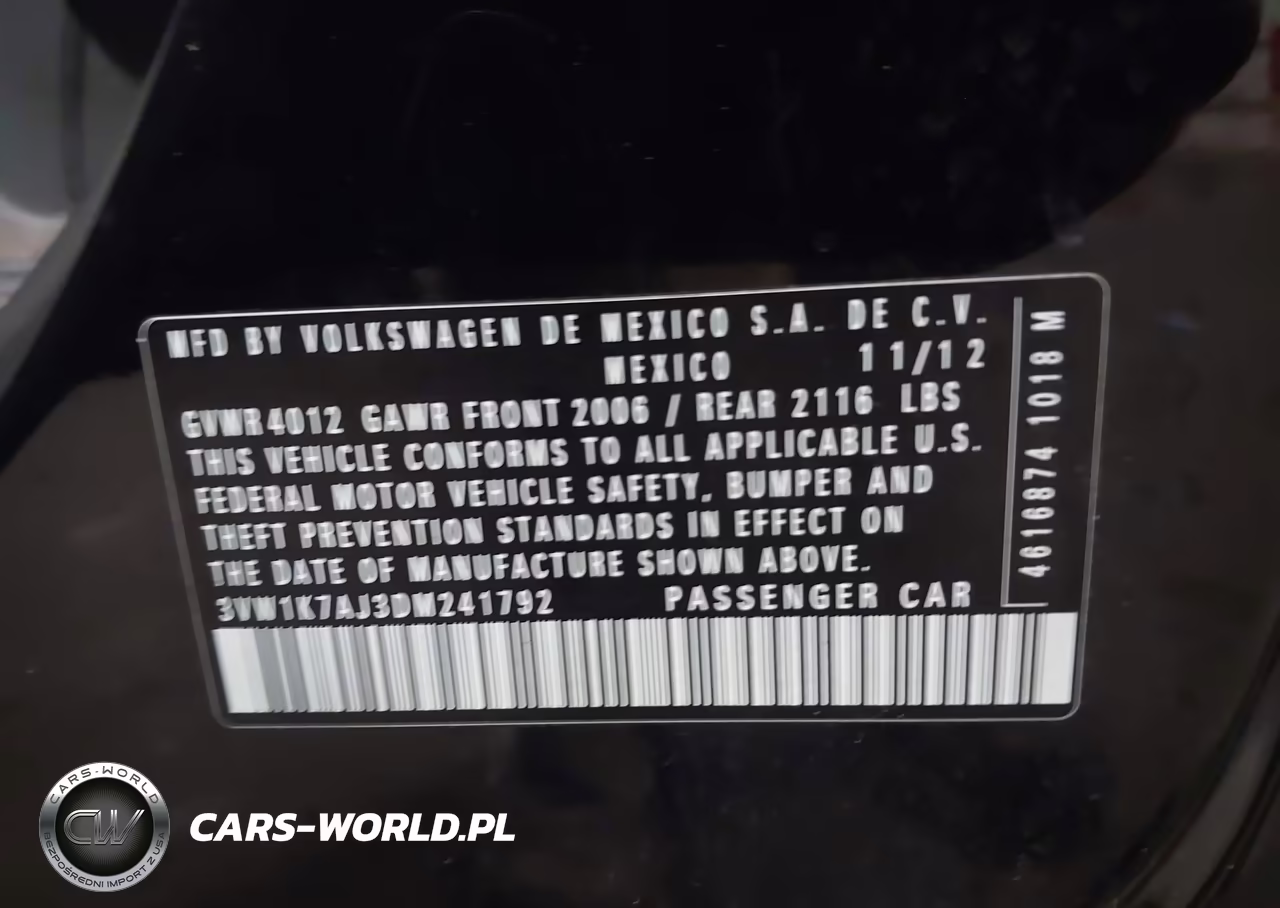 2013 Volkswagen Jetta 2.0L S VIN:3VW1K7AJ3DM241792 - 9