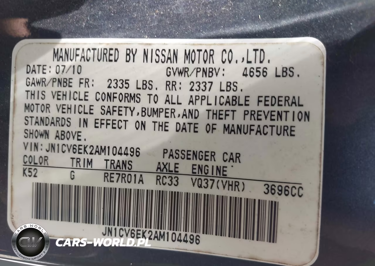 2010 Infiniti G37 Journey VIN:JN1CV6EK2AM104496 - 9