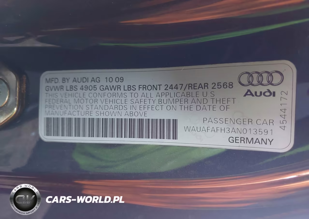 2010 Audi A5 2.0T Premium VIN:WAUAFAFH3AN013591 - 9