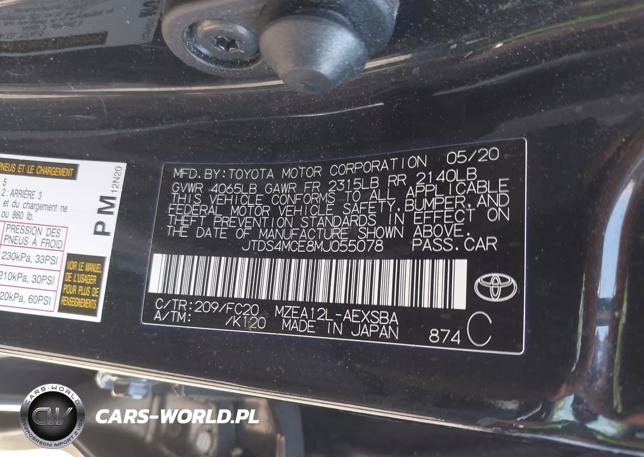 2021 Toyota Corolla Se VIN:JTDS4MCE8MJ055078 - 9