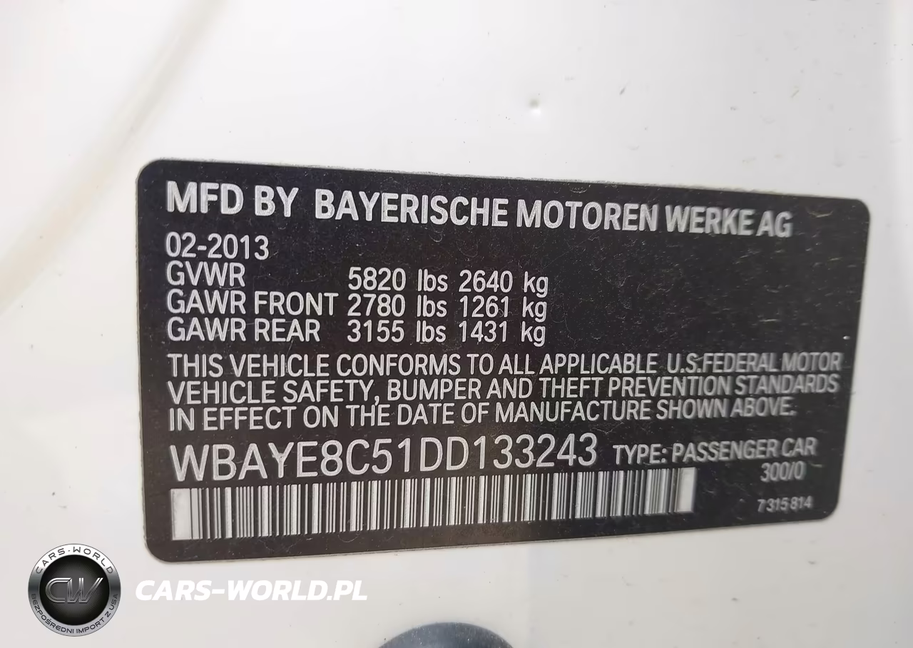 2013 BMW 750Li VIN:WBAYE8C51DD133243 - 9