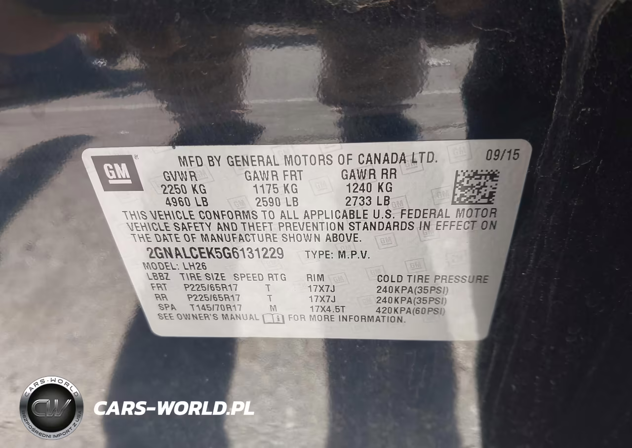 2016 Chevrolet Equinox Lt VIN:2GNALCEK5G6131229 - 9