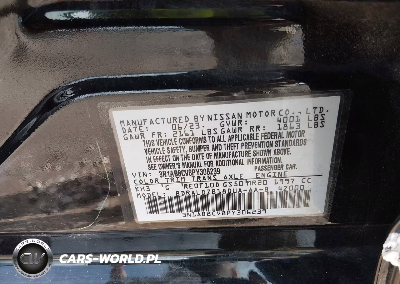 2023 Nissan Sentra Sv Xtronic Cvt VIN:3N1AB8CV8PY306239 - 9