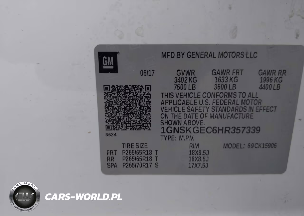 2017 Chevrolet Suburban Ls VIN:1GNSKGEC6HR357339 - 9