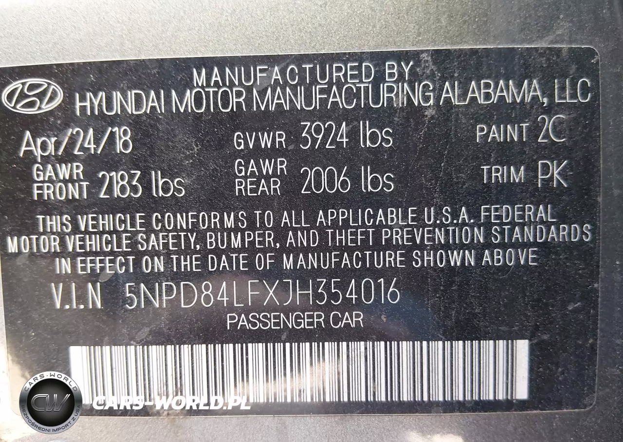 2018 Hyundai Elantra Sel VIN:5NPD84LFXJH354016 - 9