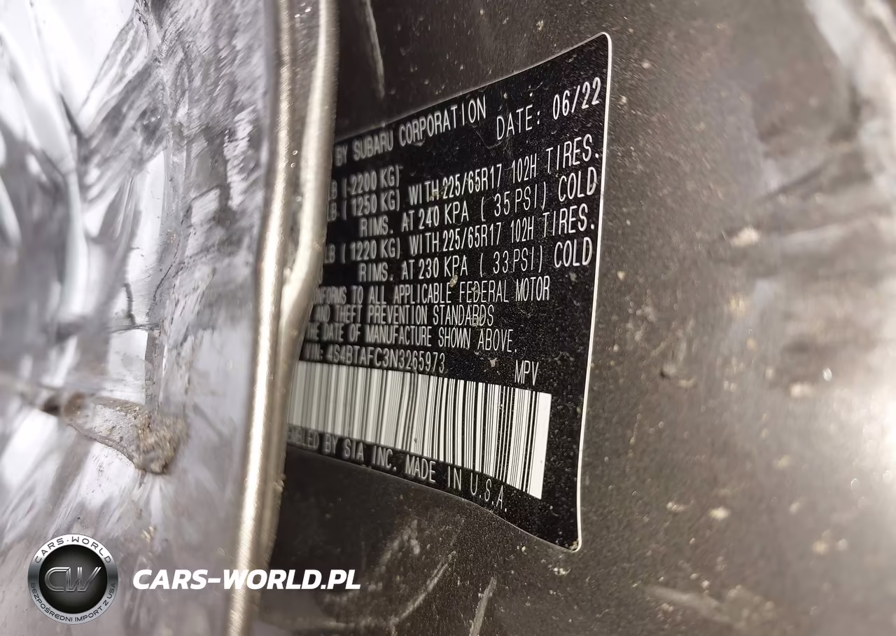 2022 Subaru Outback Premium VIN:4S4BTAFC3N3265973 - 9