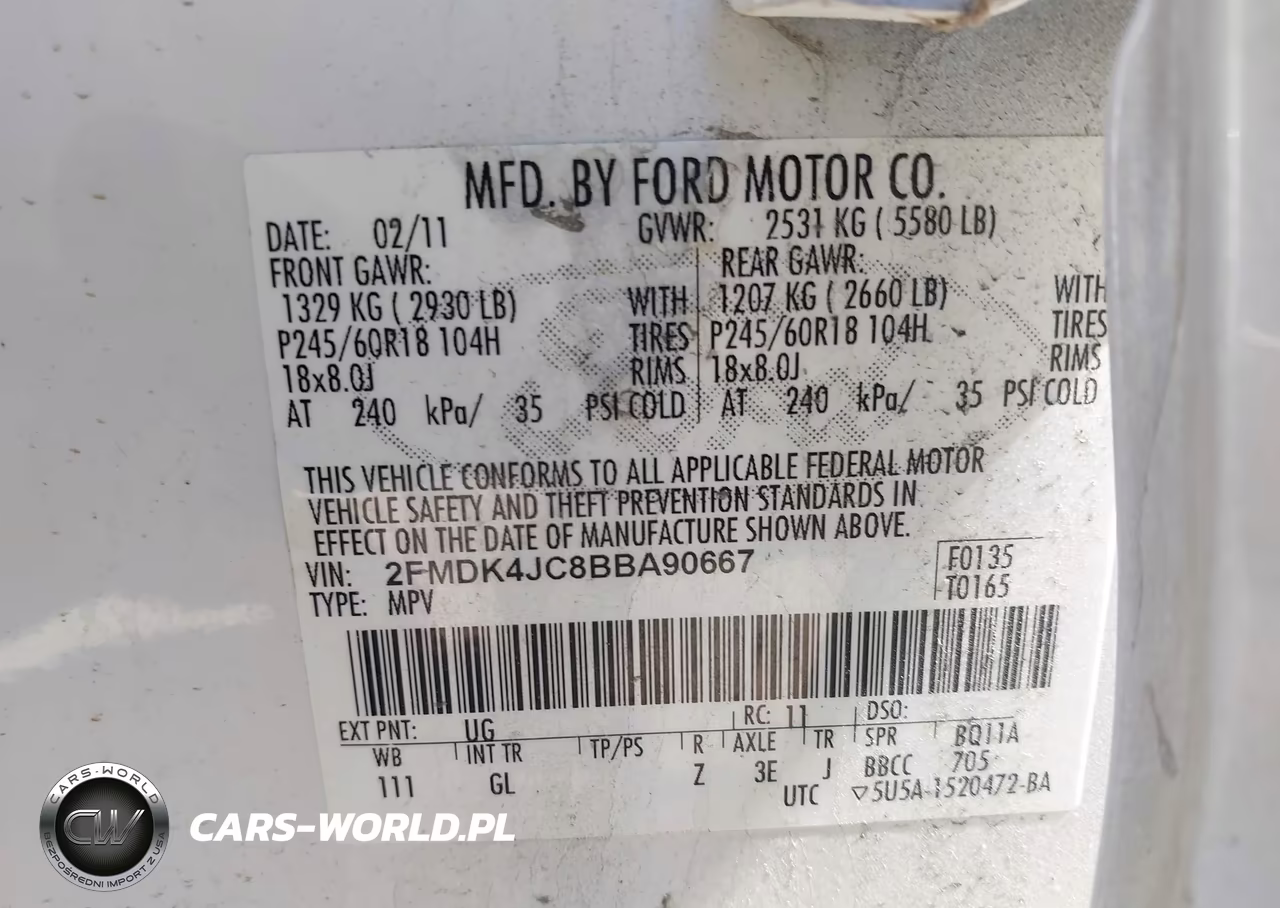2011 Ford Edge Sel VIN:2FMDK4JC8BBA90667 - 9