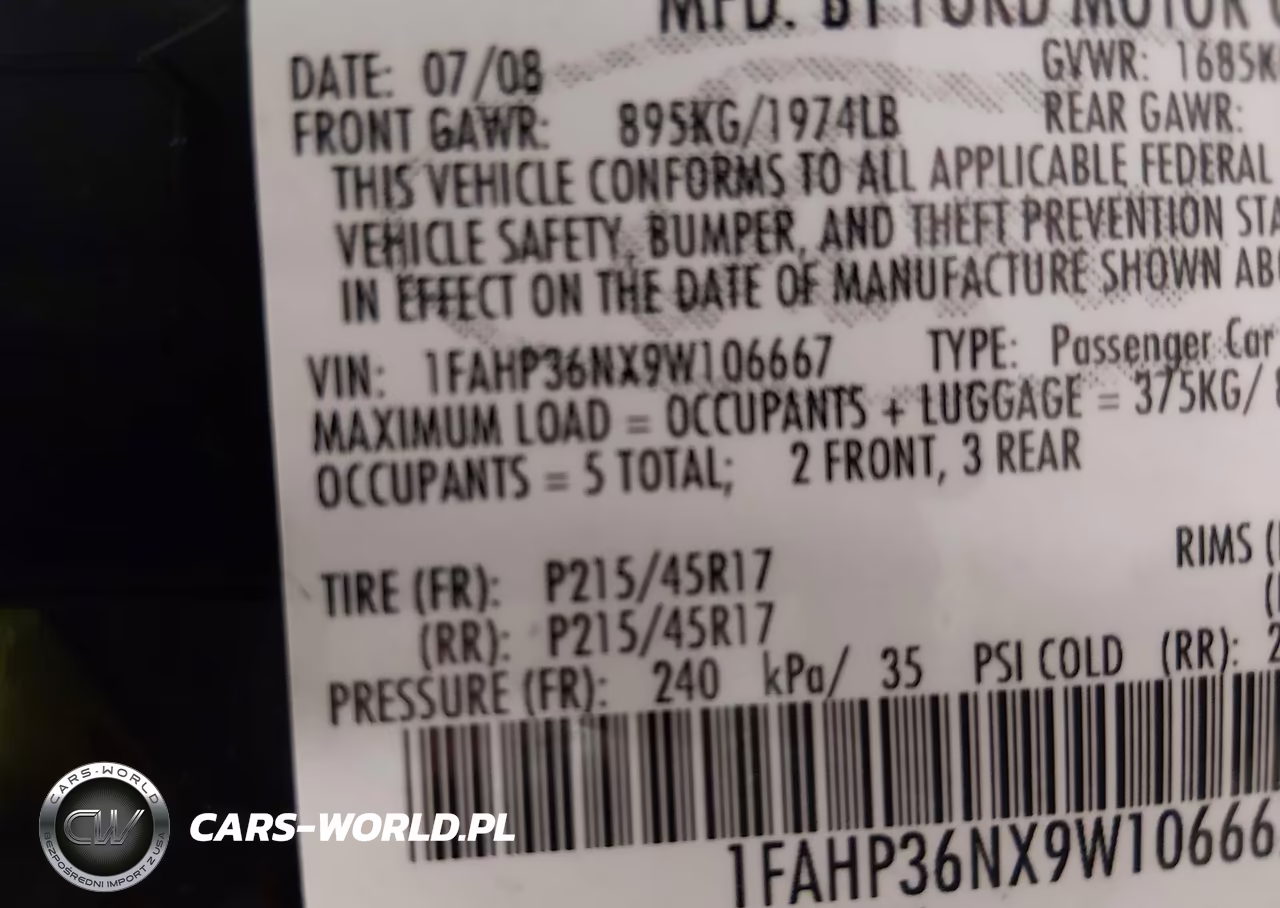2009 Ford Focus Ses VIN:1FAHP36NX9W106667 - 9