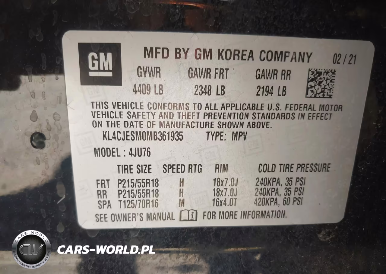 2021 Buick Encore Awd Preferred VIN:KL4CJESM0MB361935 - 9