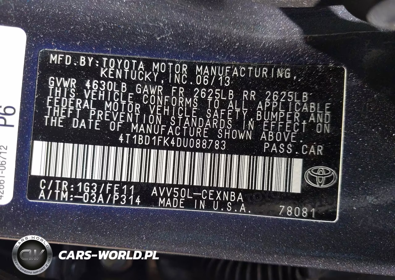 2013 Toyota Camry Hybrid VIN:4T1BD1FK4DU088783 - 9