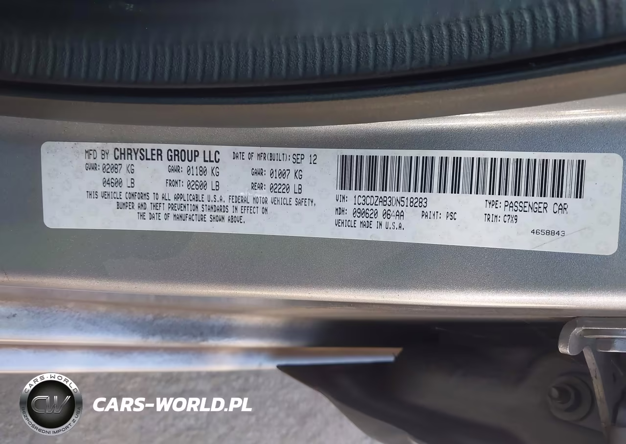 2013 Dodge Avenger Se VIN:1C3CDZAB3DN518283 - 9