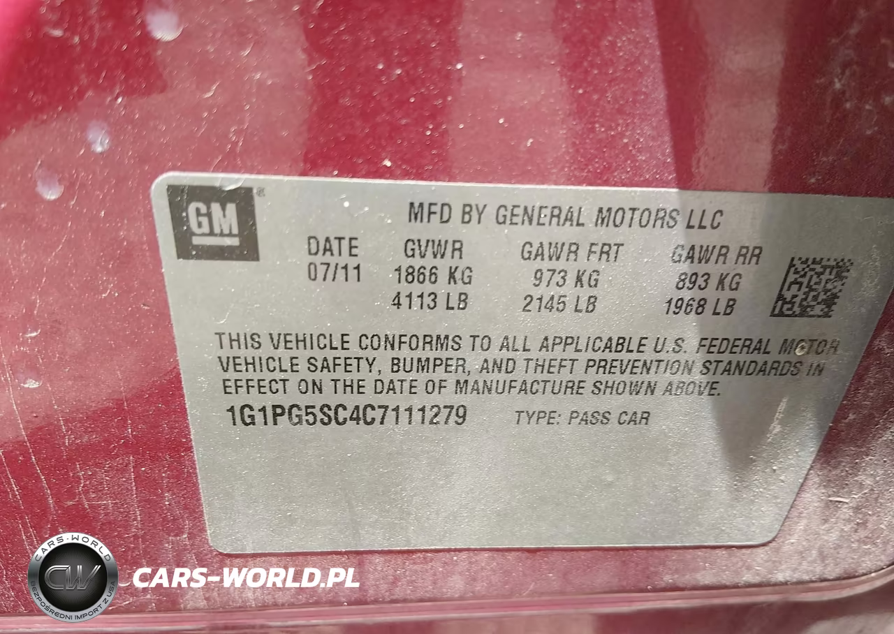 2012 Chevrolet Cruze 2Lt VIN:1G1PG5SC4C7111279 - 9