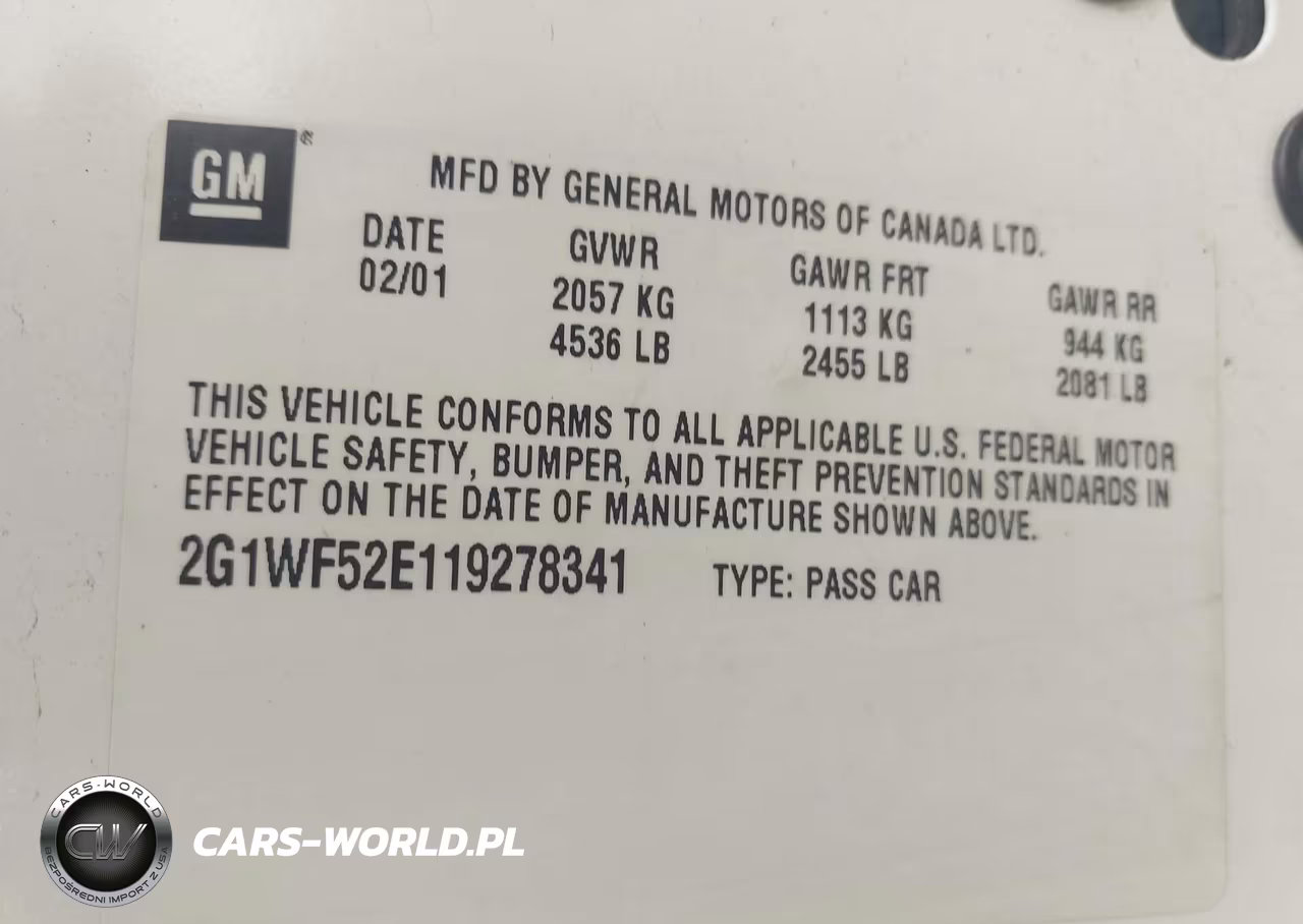 2001 Chevrolet Impala VIN:2G1WF52E119278341 - 9