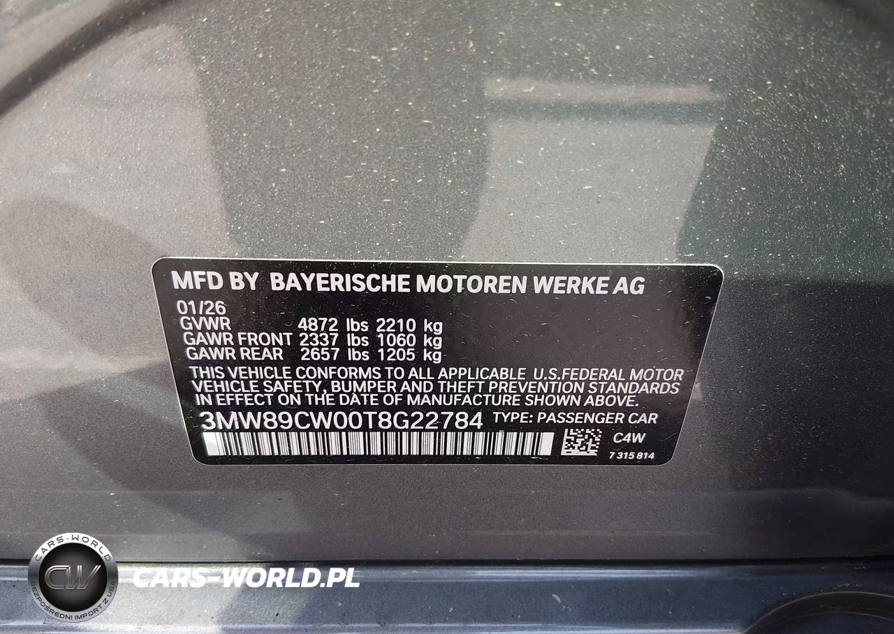 2026 BMW 330I xDrive Na VIN:3MW89CW00T8G22784 - 9