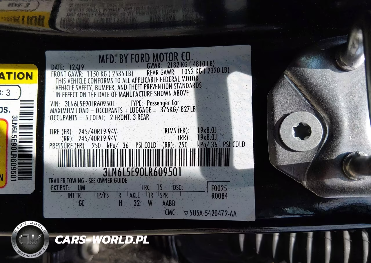 2020 Lincoln Mkz Reserve VIN:3LN6L5E90LR609501 - 9