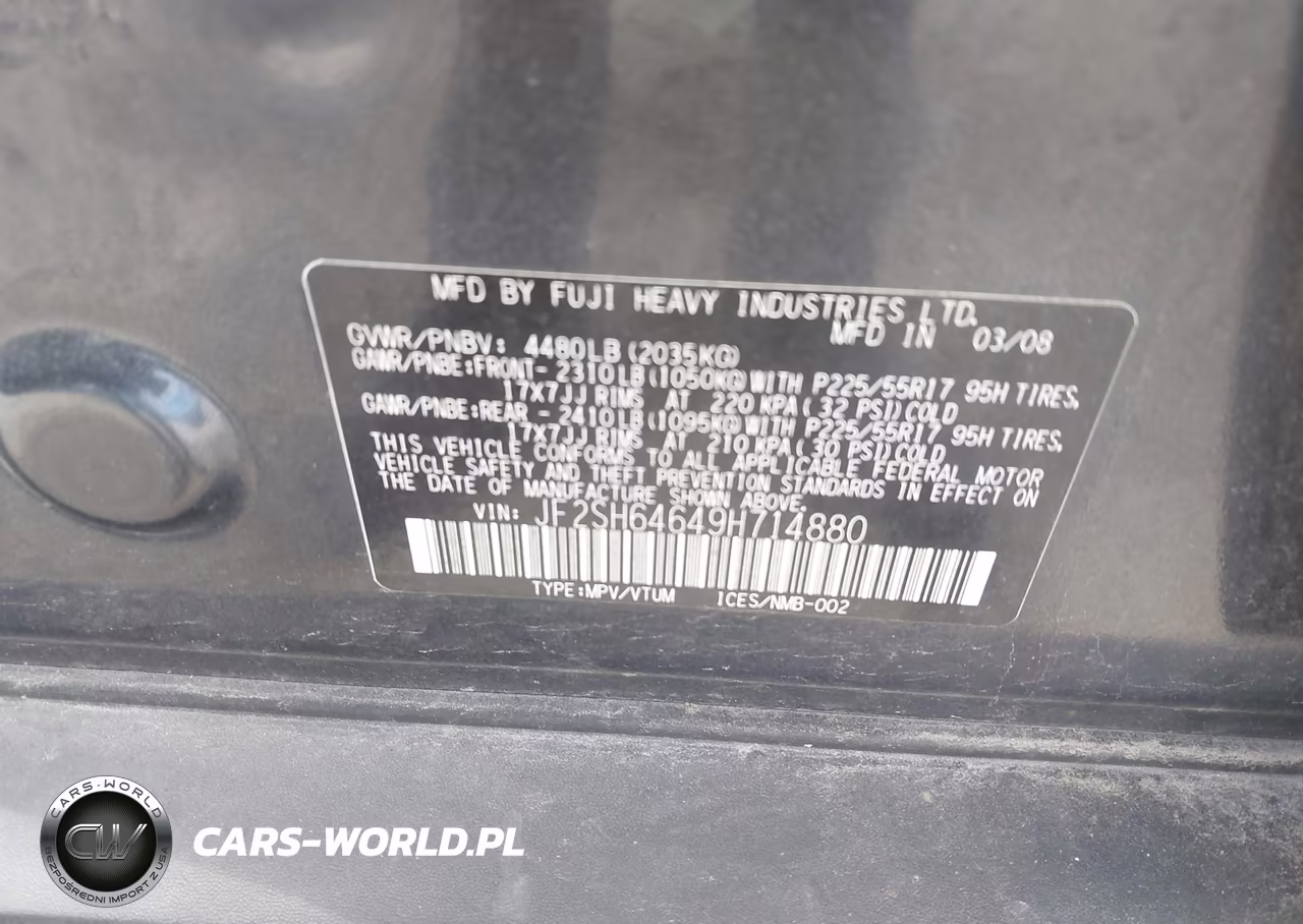 2009 Subaru Forester 2.5X L.l. Bean Edition VIN:JF2SH64649H714880 - 9