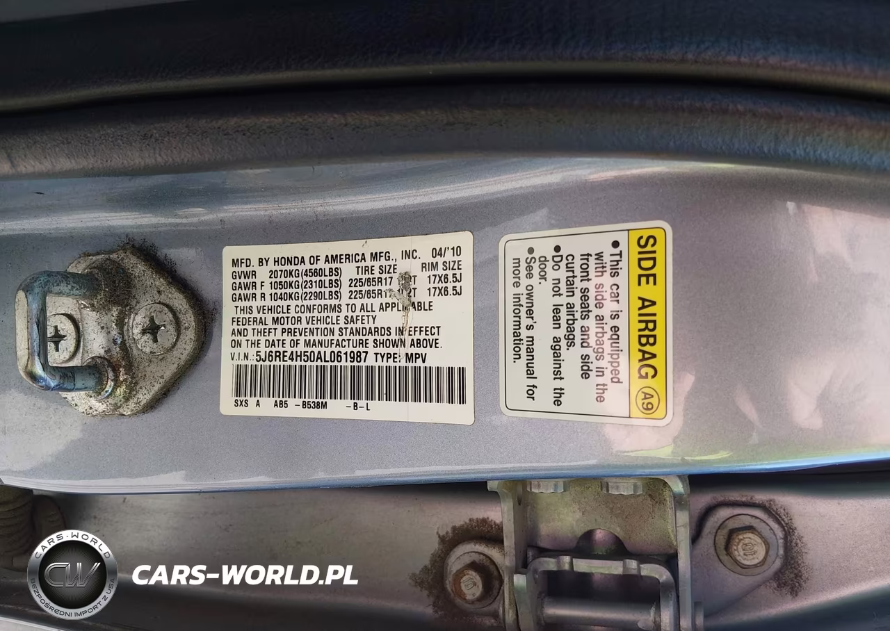 2010 Honda Cr-V Ex VIN:5J6RE4H50AL061987 - 9