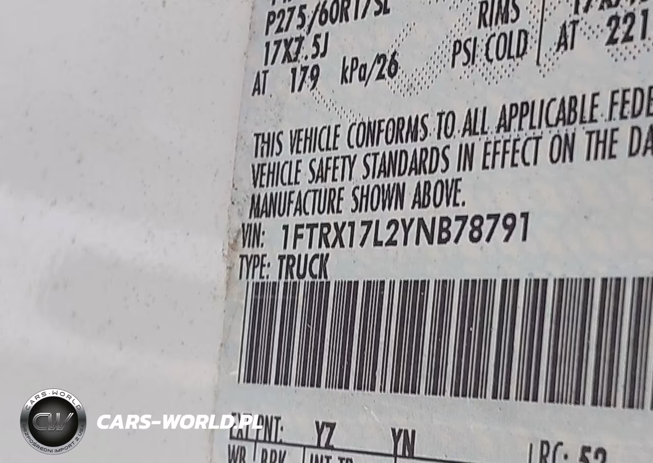 2000 Ford F-150 Lariat-Work Series-Xl-Xlt VIN:1FTRX17L2YNB78791 - 9