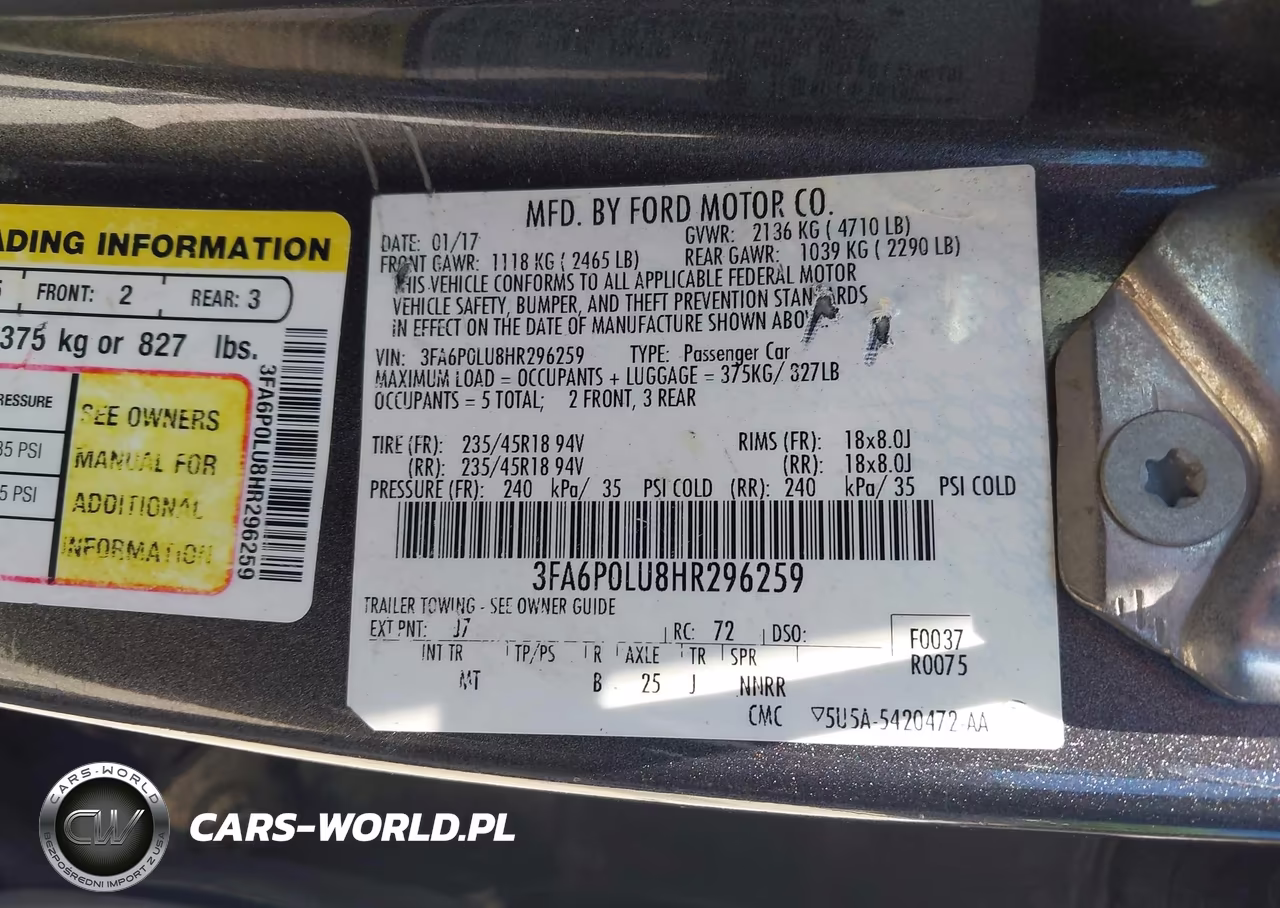 2017 Ford Fusion Hybrid Se VIN:3FA6P0LU8HR296259 - 9