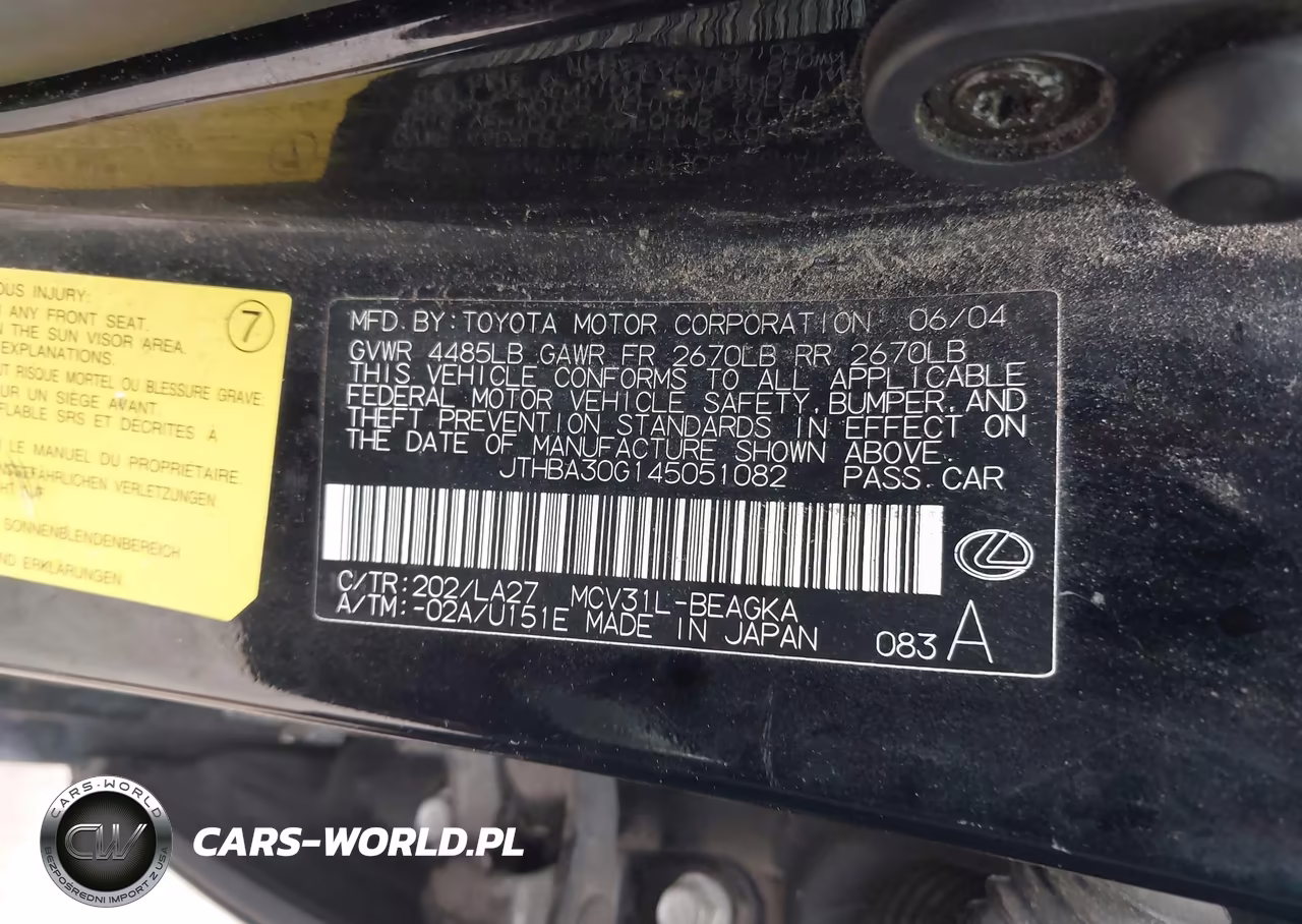 2004 Lexus Es 330 VIN:JTHBA30G145051082 - 9