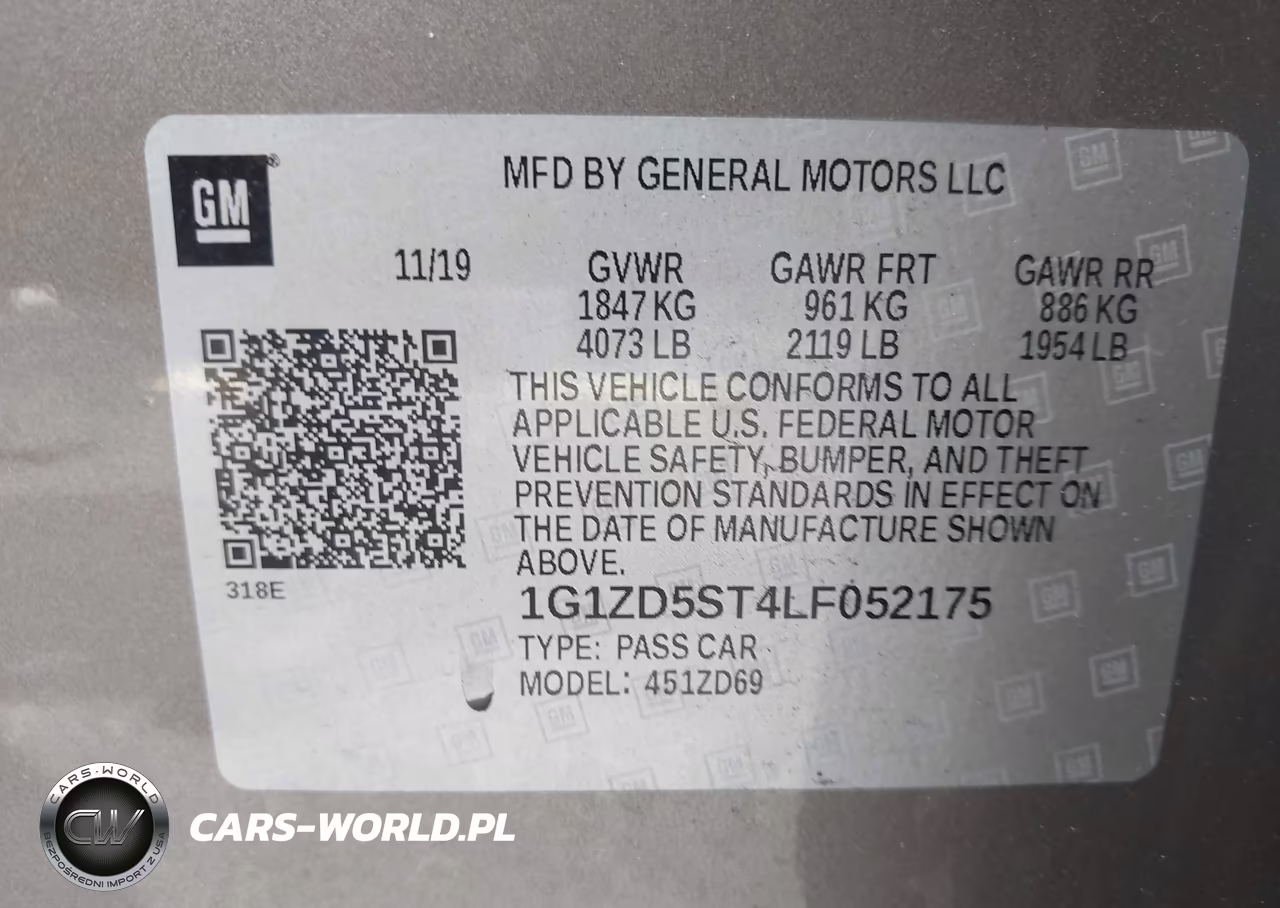 2020 Chevrolet Malibu Fwd Lt VIN:1G1ZD5ST4LF052175 - 9