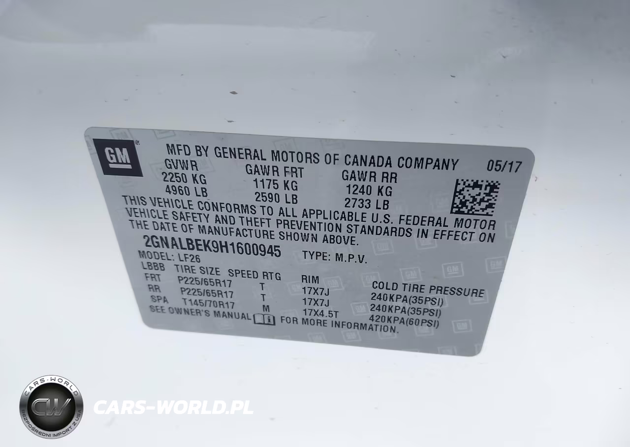 2017 Chevrolet Equinox Ls VIN:2GNALBEK9H1600945 - 9