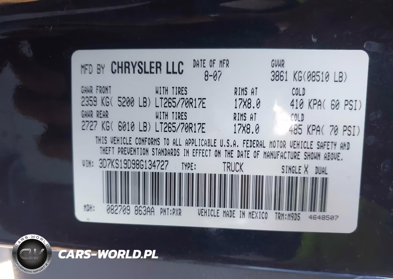 2008 Dodge Ram 1500 Sxt-Slt VIN:3D7KS19D98G134727 - 9