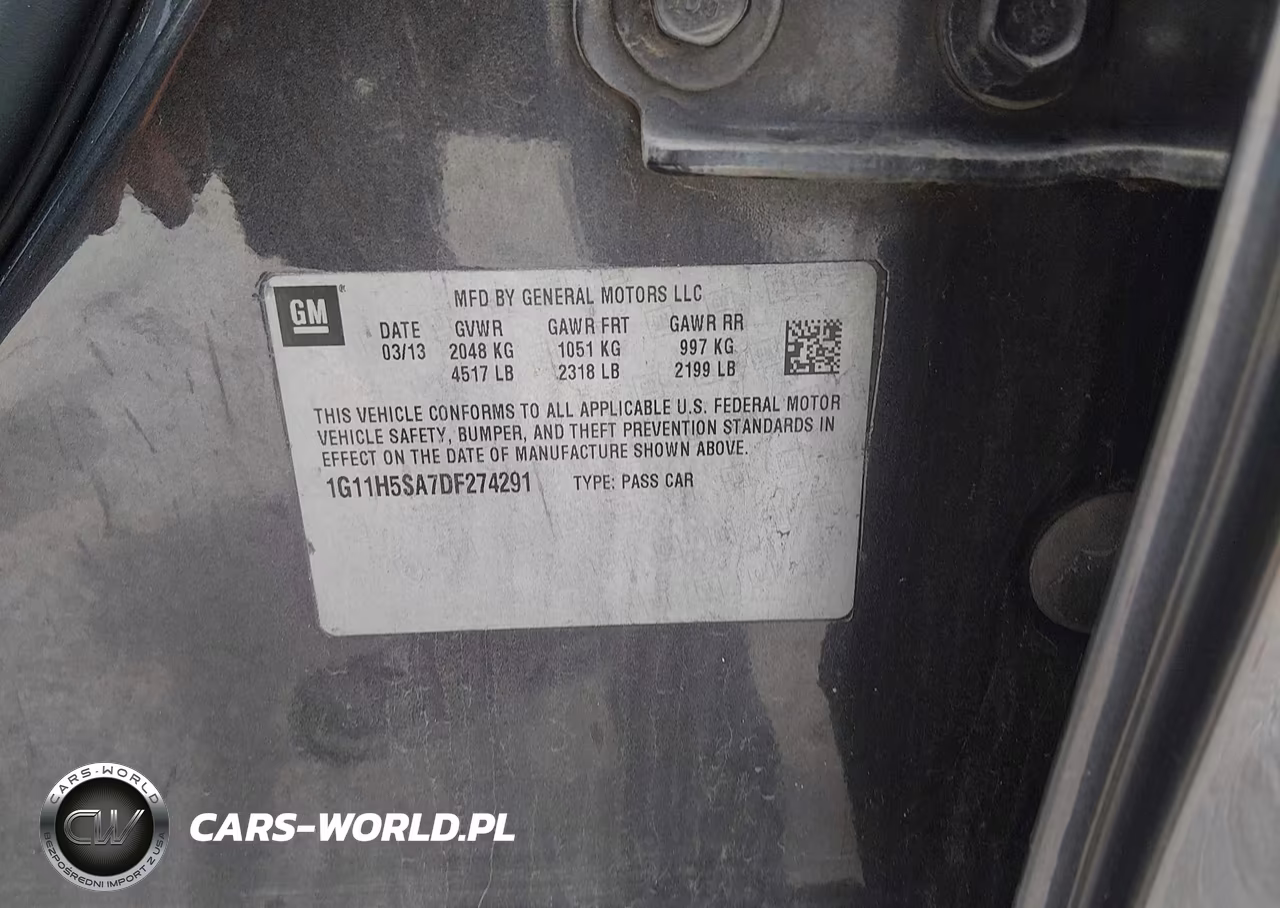 2013 Chevrolet Malibu 1Lz VIN:1G11H5SA7DF274291 - 9