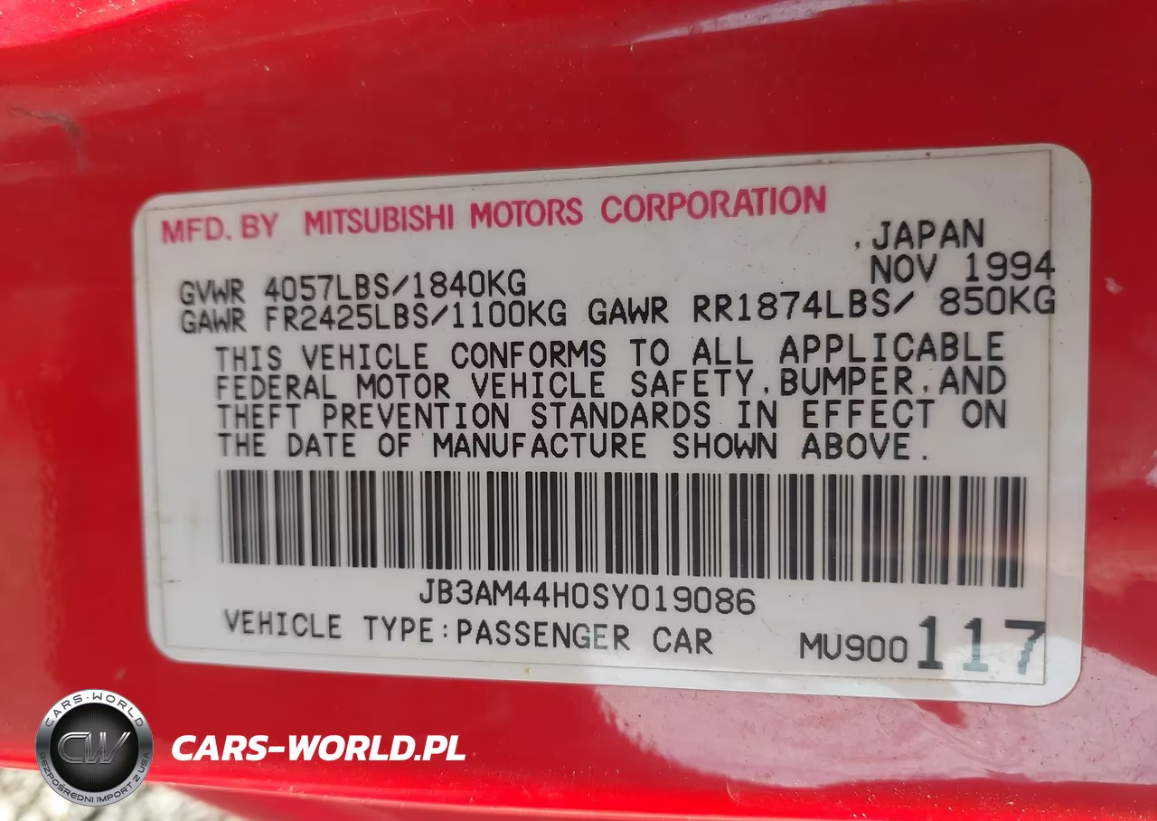 1995 Dodge Stealth VIN:JB3AM44H0SY019086 - 9
