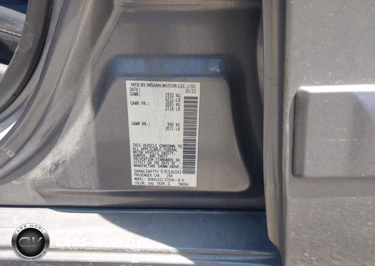 2015 Nissan Altima 2.5 Sv VIN:1N4AL3AP7FC595600 - 9