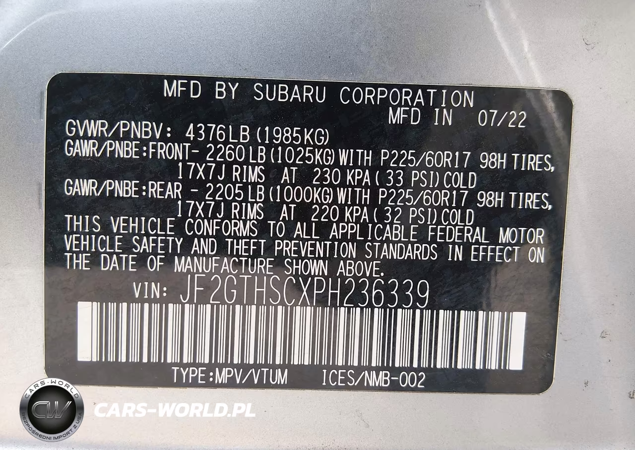 2023 Subaru Crosstrek Sport VIN:JF2GTHSCXPH236339 - 9