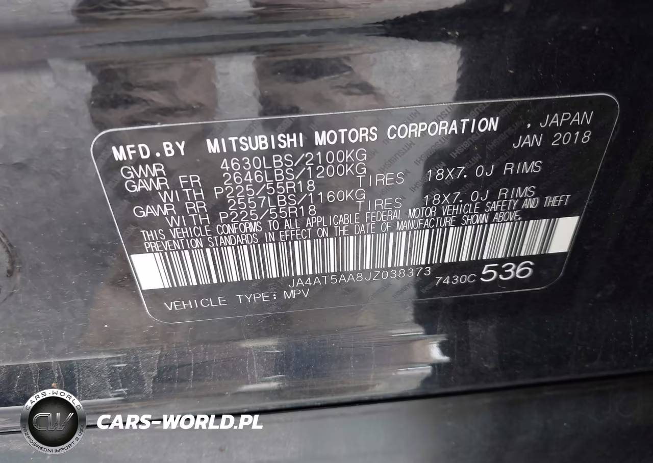 2018 Mitsubishi Eclipse Cross Se VIN:JA4AT5AA8JZ038373 - 9