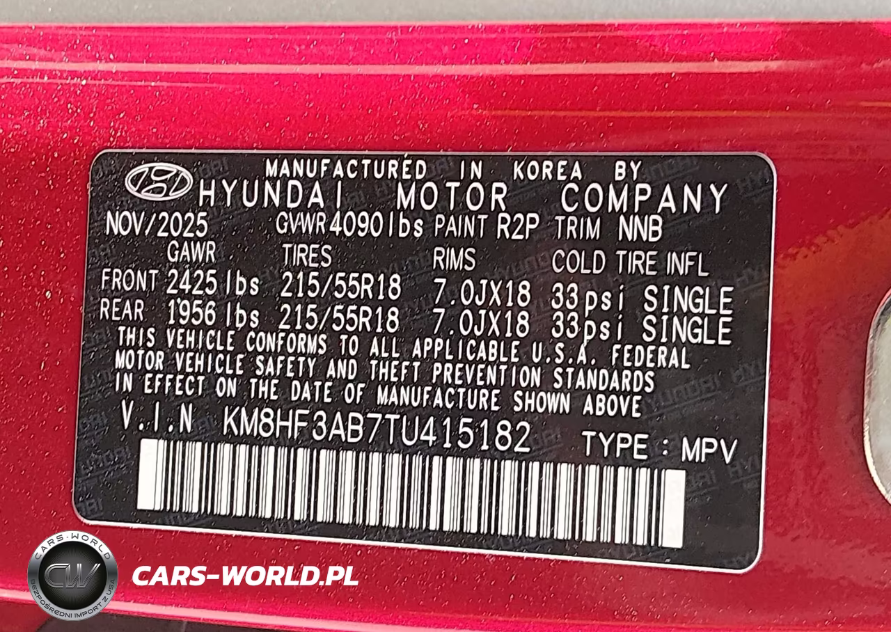 2026 Hyundai Kona Sel Sport VIN:KM8HF3AB7TU415182 - 9