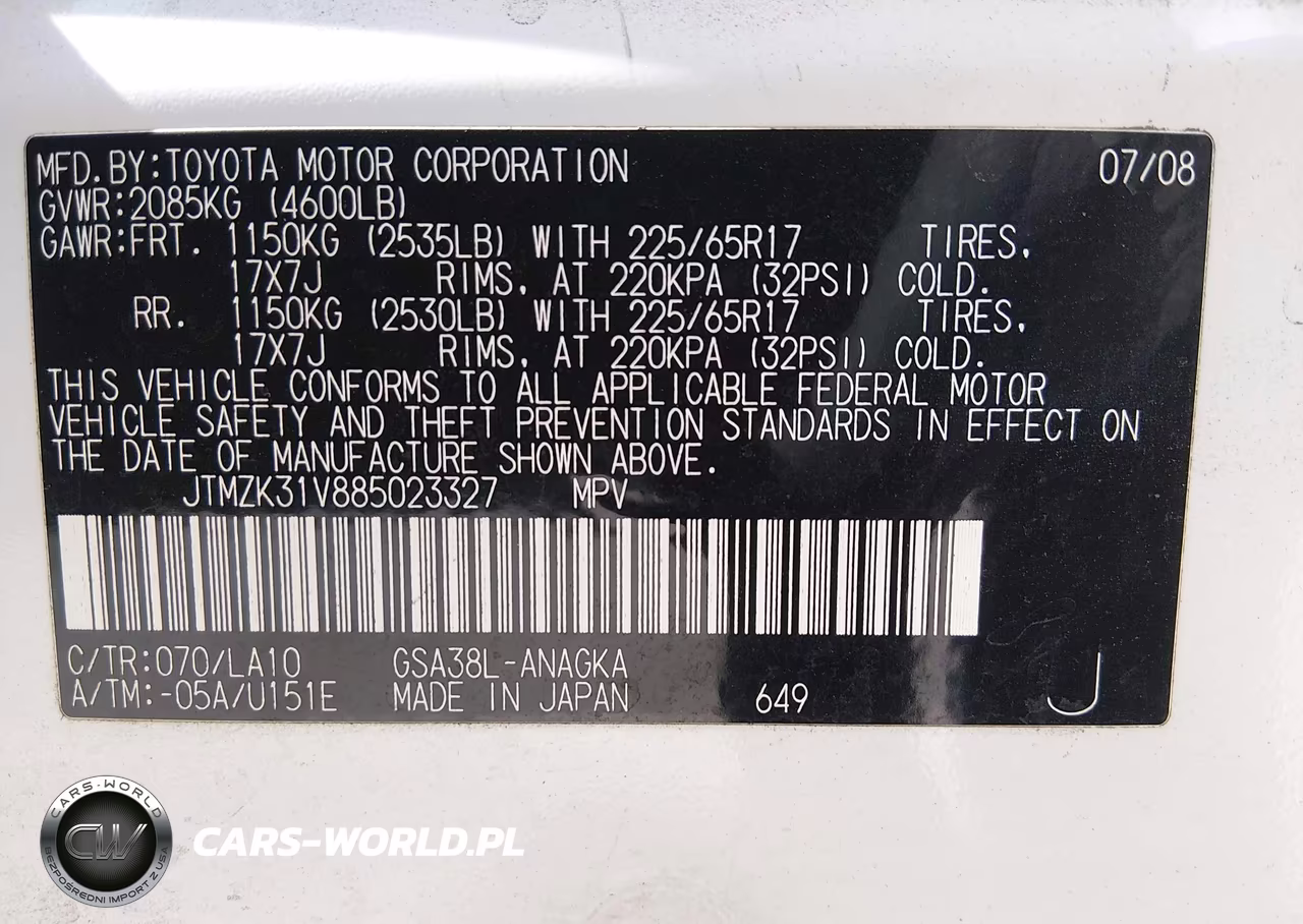 2008 Toyota Rav4 Limited V6 VIN:JTMZK31V885023327 - 9