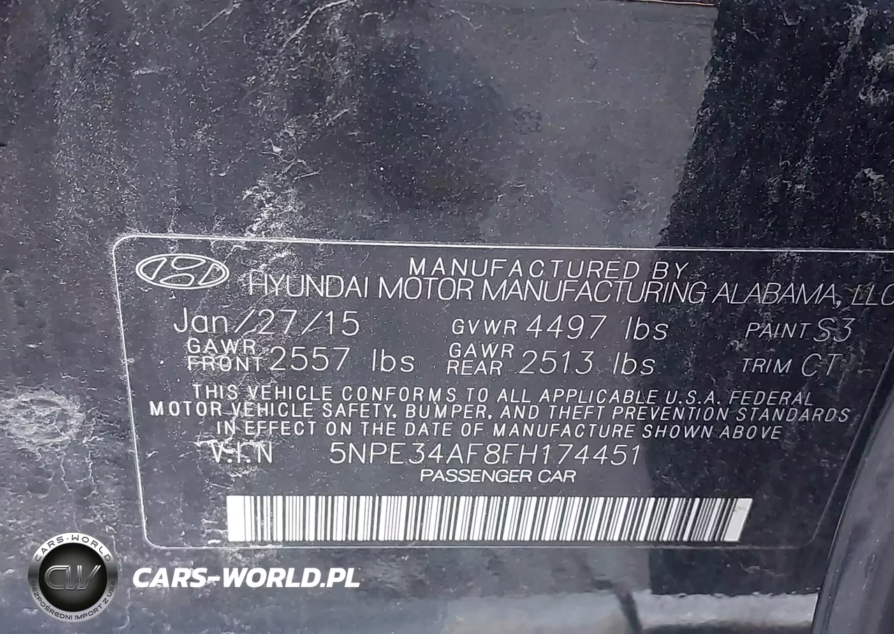 2015 Hyundai Sonata Limited VIN:5NPE34AF8FH174451 - 9